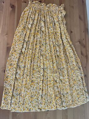 Yellow Floral Small Maxi Skirt